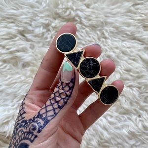 Zara Geometric Gold & Marble Hair Clip